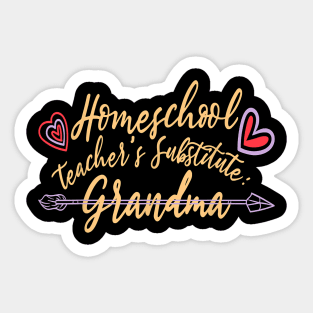 Homeschool Teacher's Substitute Grandma Sticker